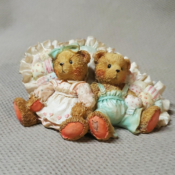 Cherished Teddies, Michelle and Michael with box - Picture 1 of 7